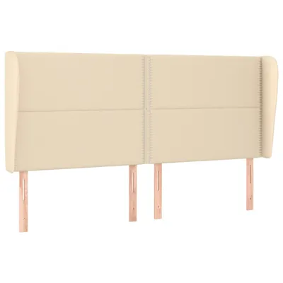 Obrázok produktu pre vidaXL Čelo postele s ušami krémové 183x23x118/128 cm Látka
