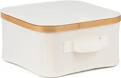 Produktbild von Aufbewahrungsbox G21 30 x 30 x 15 cm, Bambus mit Deckel, beige
