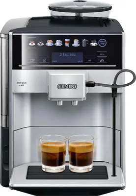 Produktbild von Siemens EQ.6 plus s300, Espressomaschine, 1,7 l, Kaffeebohnen, Gemahlener Kaffee, Eingebautes Mahlwerk, 1500 W, Schwarz, Grau
