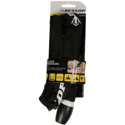 Image de Antivol à chaîne pour vélo Dunlop 120 cm - Noir