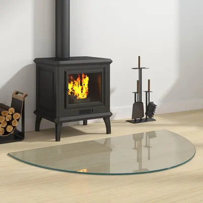 Produktbild von Möbel Feuerstelle Glasplatte Transparent 1000 x 600 mm GlasFunkenschutzplatten - Funkenschutzplatten c6299