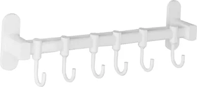 Image de Support mural pour ustensiles Rail de cuisine en aluminium avec crochets pour ustensiles de cuisine Cuillères 6 crochets 40cm/15.75in