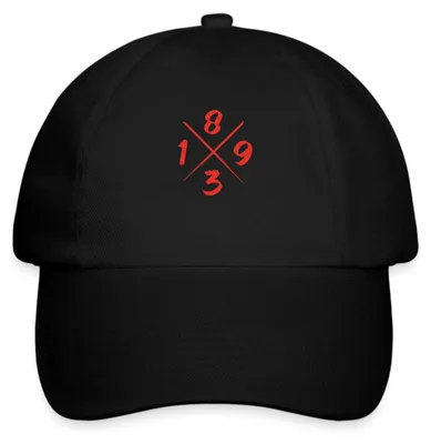 Produktbild von Spreadshirt Stuttgart 1893 Fußball Fan Baseballkappe, One size, Schwarz/Schwarz