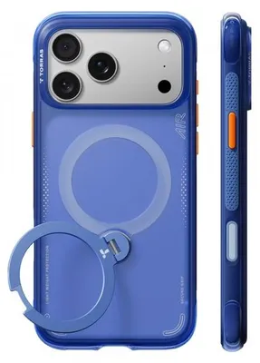 Produktbild von MagSafe-Hülle für Apple iPhone 18 Pro / 17 Pro, Torras, Ostand Q3 Air, Blau