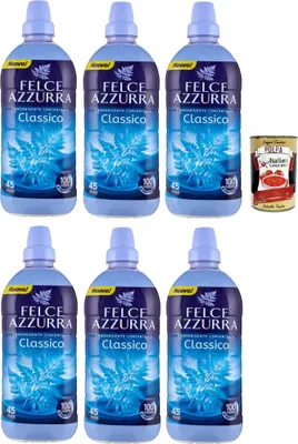 Produktbild von Felce Azzurra Ammorbidente Concentrato Classico, Konzentrierter Weichspüler Classic 6x 900 ml + Italian Gourmet polpa 400g