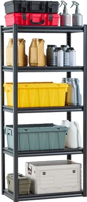 Produktbild von 5-stöckiges Lagerregal Garage Steckregal Kellerregal 457,2x812,8x1828,8 mm