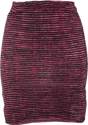 Produktbild von Minirock, Boho Strickrock, Ethnorock - Beere/schwarz, Damen, Rot, Baumwolle,Elasthan, Röcke