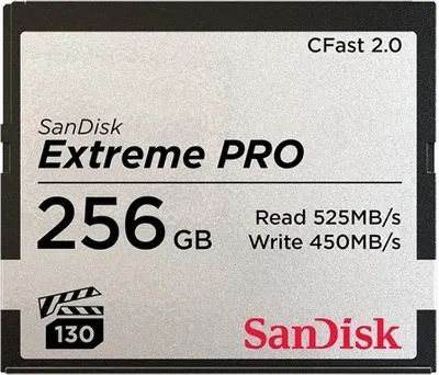 Produktbild von SanDisk Extreme PRO CFast 2.0 Speicherkarte – 256 GB