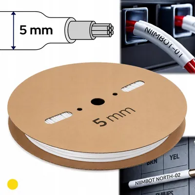 Produktbild von Schrumpfschläuche für den Niimbot C1 Drucker, zur Kennzeichnung von Kabeln und Leitungen, 5 mm