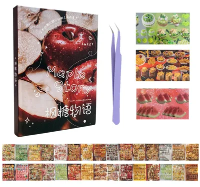 Stickerbuch mit 30 japanischen Aufklebern für Journaling