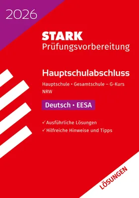 Produktbild von STARK Lösungen zu Deutsch G-Kurs - Hauptschulabschluss (EESA) 2026 NRW - Prüfungsvorbereitung