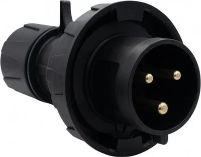 Image de Fiche industrielle - portable 32 A/3 pôles 200 V-250 V /FE/ IP67 noire F7.0146