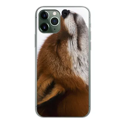 Produktbild von MuchoWow® Handyhülle Schutzhülle Hülle für iPhone 11 Pro Fuchs - Nase - Weiß Silikon Softcase Handy Hülle - Handy