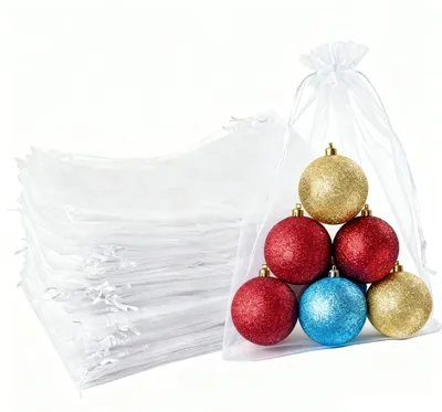 Obrázek produktu pro Organza sáčky 100 kusů - 17 x 23 cm - Dárkové sáčky - Sáčky na šperky - Sáčky na svatební dary - Vánoce - Kvalitní organza