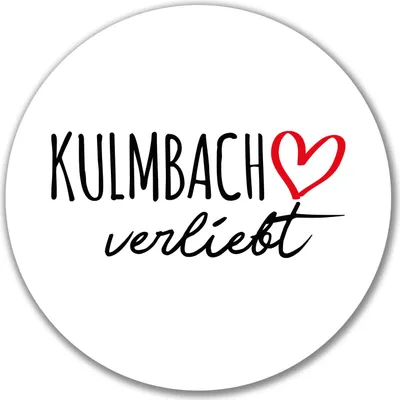 Produktbild von Huuraa Aufkleber Kulmbach verliebt 10cm rund Sticker Geschenkidee