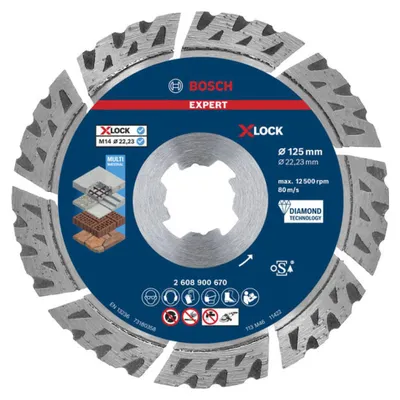 Productafbeelding van Bosch 2608900670 Bosch EXPERT X-LOCK Multi Material 125 x 22,23 x 2,4 x 12