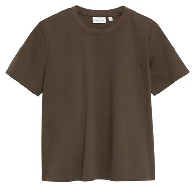 Produktbild von Comma Damen T-Shirt in Braun, Größe 42, mit Artwork-Print und Basic Fit