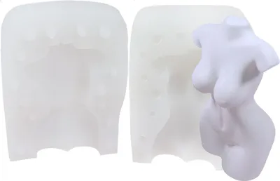Immagine prodotto di Stampo per candele in silicone per sapone, corpo di donna con seno grande, incernierato, 105 x 80 x 60 mm, 65 ml