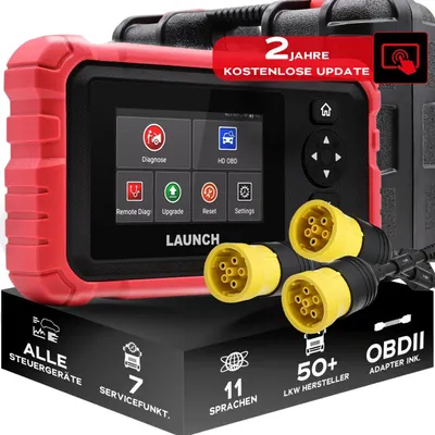 Produktbild von Launch CRP123S HD Profi LKW Diagnosegerät – Truck & Nutzfahrzeug OBD2 Scanner, bidirektionale Steuerung, Ölservice Reset, DPF/SCR/EGR, 2 Jahre Update
