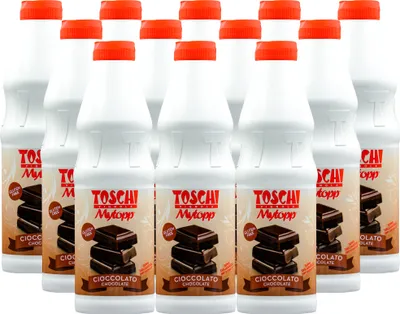 Produktbild von Dessert-Soße-SCHOKOLADE Topping-Eis-Sauce von TOSCHI 12x 1KG