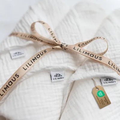 Image de Langes en mousseline lot de 3 blanc - 100% coton