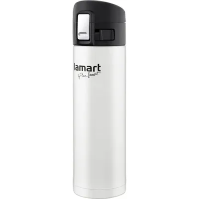 Obrázok produktu pre LAMART LT4043 Termoska, 0,42 litra, vysoko kvalitný nerezovo-plastový materiál, biela/čierna farba
