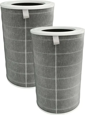 Produktbild von vhbw 2x Aktivkohlefilter kompatibel mit Xiaomi Smart Air Purifier 4 Pro Luftreiniger - H12 Luftfilter Grau Weiß