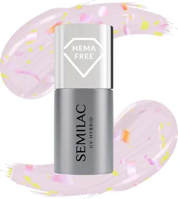 Produktbild von SEMILAC Top Coat für Hybridlacke No Wipe Matte - Peach Galaxy (HEMA frei) 7ml