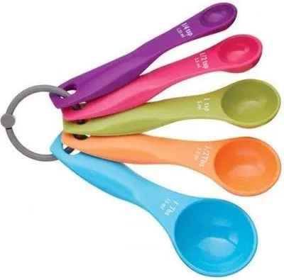 Image de Jumada - Cuillères doseuses - Multicolores - Cuisine - Peser - 5 pièces