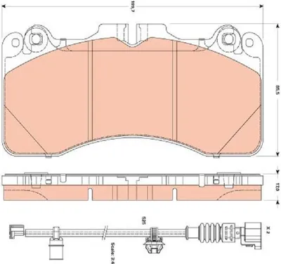 Produktbild von TRW Bremsbeläge Satz Vorne für LEXUS LS (UVF4, USF4) GDB3506