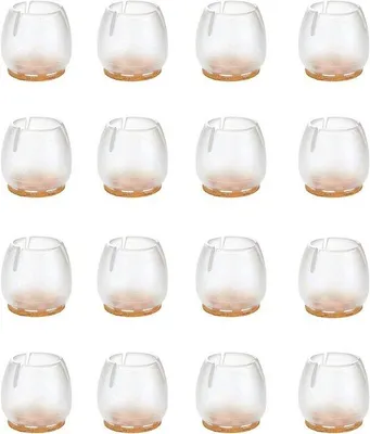 Produktbild von Famanu Stoelpootdoppen Bodenschutz - 16 Stück Silikon Möbelhüllen für Tisch- und Stuhlbeine
