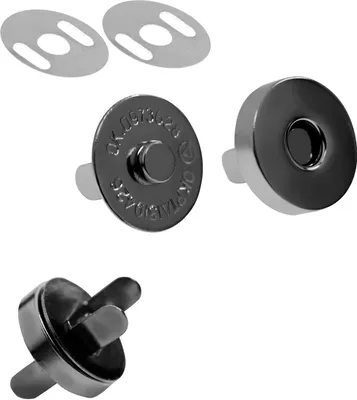 Produktbild von 10 Magnet-Verschlüsse rund + oval Größen- Farbwahl - Taschen Schloss Verschluss