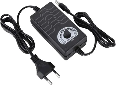 Productafbeelding van Voedingsadapter - Stroomvoorziening Adapter - Apparaten Aansturen - Verstelbare Spanning - 48 Watt - Zwart