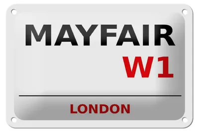 Produktbild von Blechschild London 18x12cm Mayfair W1