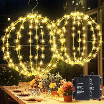 LED-Deko-Kugeln 30 cm, 2er-Set, warmweiß, 8 Modi, Timer, Fernbedienung