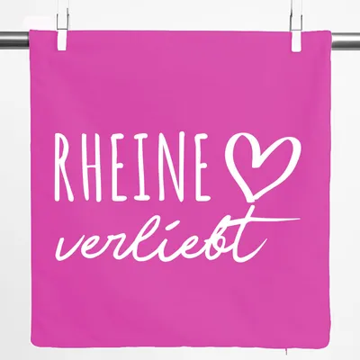 Produktbild von Huuraa Kissenbezug Rheine verliebt 40x40cm Fuchsia Baumwolle Dekokissenbezug Geschenkidee