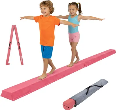 Produktbild von Schwebebalken klappbar Länge 270 cm Tragkraft 100 kg Balancierbalken inkl. Tragetasche in pink