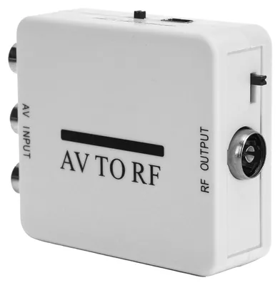 Obrázek produktu pro Video konvertor, mini audio adaptér, TV zesilovač, RCA, AV, CVSB na RF, 67,25 MHz, 61,25 MHz