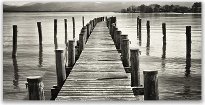 Produktbild von Tulup Leinwand-Bilder 140x70 Wandbild Canvas Kunstdruck Meer Brücke Architektur