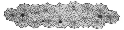 Produktbild von Tischläufer Spinnennetz für Halloween in Schwarz 45x185cm