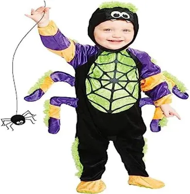 Produktbild von Amscan Spinnen Halloween Kostüm für Kleinkinder 4-5 Jahre Fasching Karneval