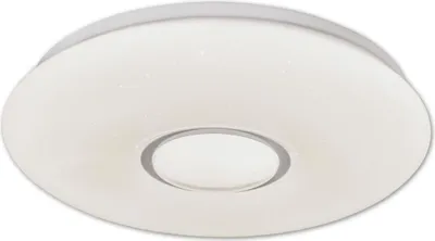 Produktbild von Näve Leuchten LED Deckenleuchte "PICTON" Ø: 31cm LED Deckenleuchte "PICTON" Ø: 31cm Deckenleuchten - LED Deckenleuchte "PICTON" Ø: 31cm, Deckenlampe im Functional Style, aus Metall und Kunststoff in weiß, 5,5 cm hoch, Ø 31 cm, inkl. LED – dimmbar – mit Kristalleffekt