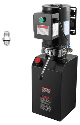 Produktbild von VEVOR 14 Qt Hydraulikaggregat einfachwirkende Stahlpumpe für Kippanhänger, 22 MPa max. Entlastungsdruck & 6,3 L/min Durchflussrate, Hydraulikpumpe mit Metallbehälter zum Anheben von Kippanhängern