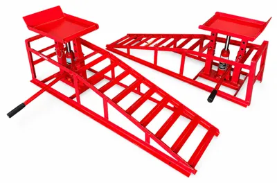 Immagine prodotto di 2x rampe di sollevamento con martinetto idraulico max 2000 kg 2 t altezza regolabile rampa di carico, Gebo Tools