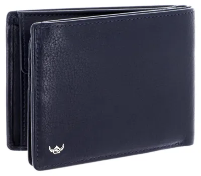 Produktbild von Leder Geldbörse Capri RFID Protect Scheintasche mit Geheimfach 1159 Blau dunkelblau