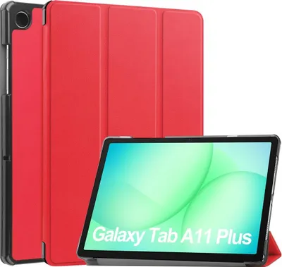 Produktbild von Samsung Galaxy Tab A11 Plus Hülle - Coverup Tri-Fold Ständer Klapphülle mit Schlaf/Wach-Funktion - Rot