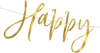Zdjęcie produktu dla Baner Happy New Year, złoty, 66x18cm