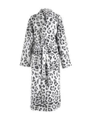 Produktbild von Snow Leopard Bademantel Lang L Grau