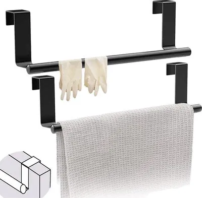 Immagine prodotto di Portasciugamani in acciaio inossidabile, 36 cm, senza foratura, per cucina, bagno e camera da letto
