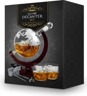 Produktbild von Whisky Set GLOBUS KARAFFE + Gläser GEBURTSTAGSGESCHENK